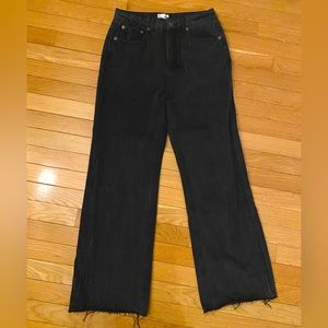 Black Crop Flare Jeans